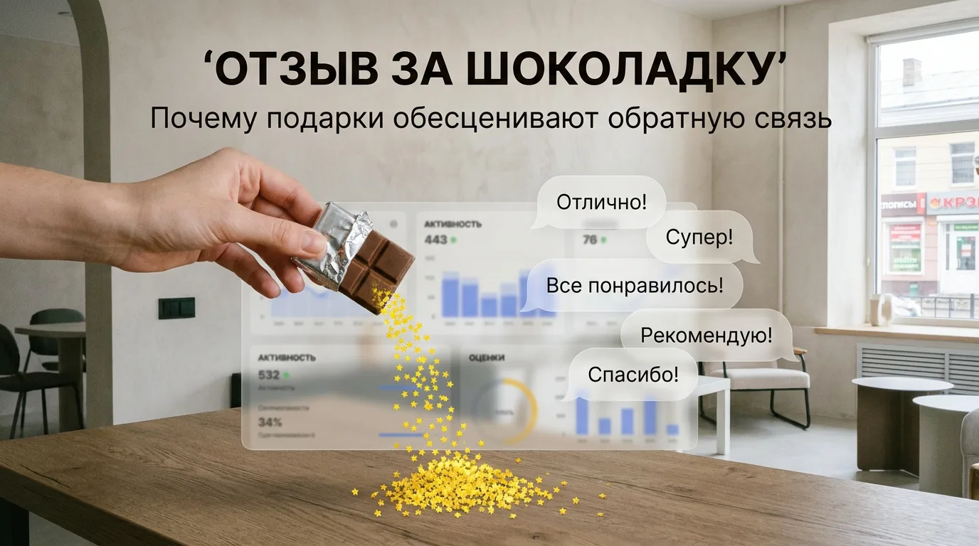 Сбор отзывов на мероприятия: почему подарок за отзыв не работает